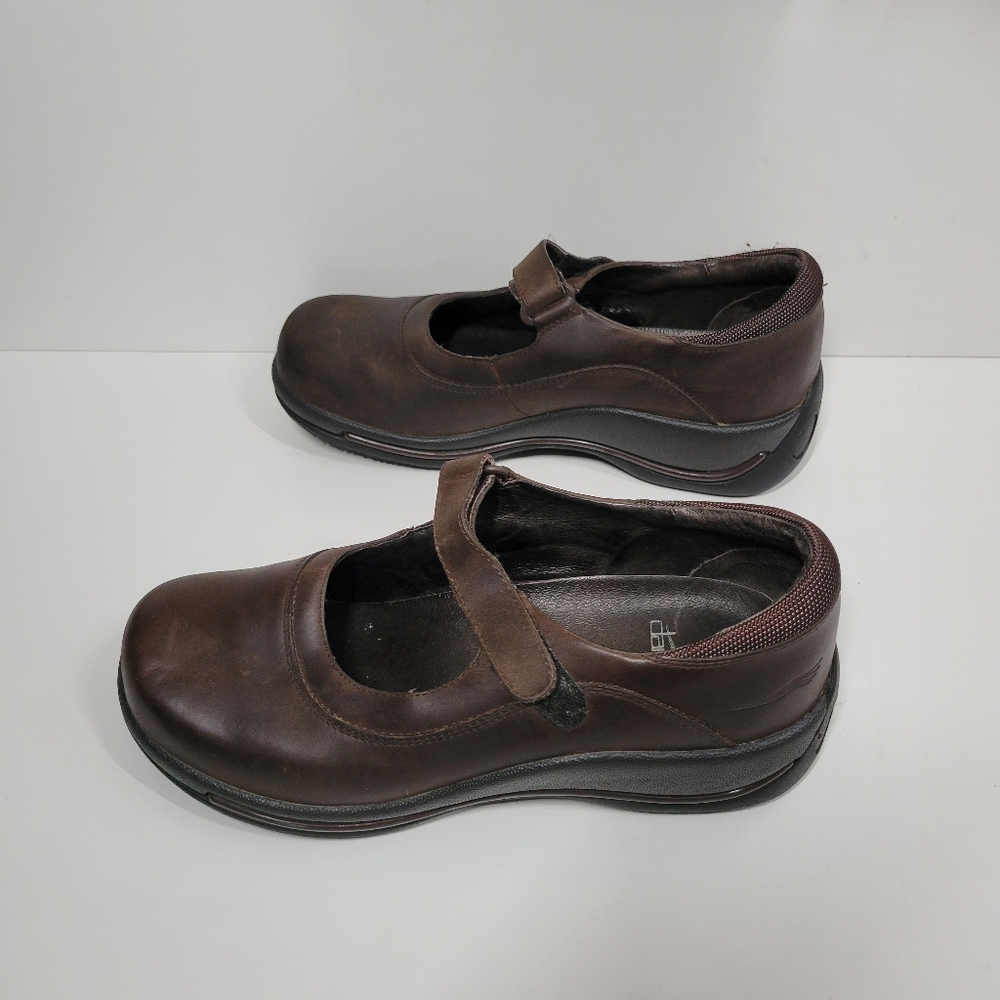Dansko Marah Brown Leather Mary Jane Clog Comfort Shoes Women Size 7.5 EU 38 - Picture 3 of 5